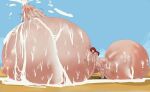 1futa 1girl beach blush commission erza_scarlet fairy_tail futanari gigantic_ass gigantic_penis gigantic_testicles muscular_female nipples nude nude testicle twisteddragonart