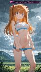 1girl 1girls 2025 ai ai_assisted ai_generated anime anime_style asian ass_visible_through_thighs asuka_langley_souryuu bangs bare_arms bare_shoulders big_breasts blue_buruma blue_eyes blue_shorts blush bra breasts buruma buruma_pull bust cleft_of_venus closed_mouth clothes_pull clothing cloud cloudy_sky collarbone day feet_out_of_frame female_focus female_only grass gym_uniform hair_between_eyes hair_pods hentai high_quality high_res high_res high_resolution innie_pussy interface_headset legs long_hair looking_at_viewer medium_breasts micro_shorts mountainous_horizon natsuyoru navel neon_genesis_evangelion orange_hair outside paipan panty_pull patreon pulled_by_self pussy pussy rain red_hair see-through short_shorts shorts shorts_pull sky smile solo_female sports_bra stable_diffusion standing stomach thighs twin_tails two_side_up uncensored underwear voluptuous voluptuous_female wet wet_clothes white_sports_bra