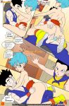 1boy 2_girls breasts bulma_brief chichi comic dragon_ball dragon_ball_z drah_navlag multiple_girls nipples penis son_goten