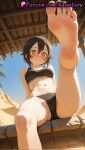 +_+ 1girl 1girl 1girls 2025 ai ai_assisted ai_generated anime anime_style asian bangs bare_legs bare_shoulders barefoot big_breasts black_bra black_buruma black_hair black_panties black_sports_bra blue_sky blush bra breasts brown_eyes brown_hair bust cameltoe closed_mouth day desert facial_mark feet female_focus female_only fetish foot_fetish foot_focus foot_out_of_frame foreshortening from_below gun_gale_online hair_between_eyes hentai high_quality high_res high_res high_resolution kirigaya_kazuto kirito kirito_(sao-ggo) leg_lift legs looking_at_viewer makeup medium_breasts midriff natsuyoru navel non-asian outside panties panties partially_visible_vulva patreon pov_feet presenting_foot sand short_hair sitting sky smile soles solo_female sparkling_eyes sports_bra stable_diffusion star-shaped_pupils stomach sweat sword_art_online thighs toenails toes underwear underwear_only voluptuous voluptuous_female wet yellow_eyes