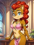 1girl ai ai_art ai_generated alicia_acorn archie_comics bra chipmunk female female/solo foxknightyouko loincloth mobian navel posing solo sonic sonic_the_hedgehog_(archie) sonic_the_hedgehog_(comics) sonic_the_hedgehog_(series)