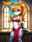 1girl ai ai_art ai_generated archie_comics bra bunnie_rabbot female female/solo foxknightyouko loincloth mobian navel posing rabbit solo sonic sonic_the_hedgehog_(archie) sonic_the_hedgehog_(comics) sonic_the_hedgehog_(series)