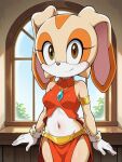 1girl ai ai_generated bra cream_the_rabbit female female/solo foxknightyouko loincloth mobian navel posing rabbit sega solo sonic_the_hedgehog_(series)