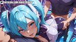  1girl 2boys ai_generated araclothed big_ass bodysuit clothed_sex cum dark-skinned_male dj_sona doggy_position excited league_of_legends patreon public public_sex sona standing_doggy_style standing_sex vaginal 