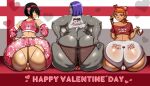 3_girls avatar:_the_last_airbender ben_10 black_hair crossover dat_ass dc_comics gigantic_ass gwen_tennyson looking_at_viewer orange_hair purple_hair rachel_roth raven_(dc) teen_titans toph_bei_fong valentine's_day vnsimp