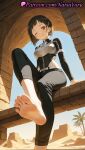 1girl 1girls 2025 ai ai_assisted ai_generated anime anime_style armor asian bangs barefoot belt big_breasts black_bodysuit black_hair black_pants blue_sky blush bodysuit breastplate breasts brown_eyes bust closed_mouth day desert earrings feet female_focus female_only fetish foot_fetish foot_focus foot_out_of_frame foreshortening from_below gun_gale_online hair_ornament hairclip hentai high_quality high_res high_res high_resolution highleg hip_vent jewelry kirigaya_kazuto kirito kirito_(sao-ggo) legs leotard lipstick long_sleeves looking_at_viewer makeup medium_breasts natsuyoru one_eye_closed outside palm_tree pants patreon pov_feet presenting_foot short_hair sitting sky smile soles solo_female stable_diffusion sword_art_online thighs toes tongue tongue_out tree voluptuous voluptuous_female