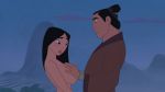 big_breasts breast_press breasts disney edit fa_mulan female gan_(artist) li_shang male mulan night sky topless