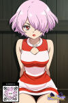 1girl 1girl 1girl ai_generated arms_behind_back bangs bare_shoulders breasts cleavage cleavage_cutout clothing clothing_cutout copyright_name cowboy_shot dr_stone dress hair_over_one_eye lipstick littlehentai logo looking_at_viewer luna_wright makeup medium_breasts open_mouth parted_lips pink_hair red_dress red_eyes red_lips red_skirt savitar savitar_(artist) shiny shiny_hair short_dress short_hair skirt sleeveless sleeveless_dress standing thigh_gap