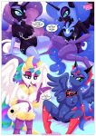  4girls bbmbbf comic equestria_untamed friendship_is_magic my_little_pony nightmare_moon nightmare_moon_(mlp) nightmare_moon_armor nightmare_rarity nightmare_rarity_(mlp) palcomix princess_celestia princess_celestia_(mlp) princess_luna princess_luna_(mlp) the_secret_ingredient_is_fluttershy..._fluttershy! 