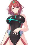 1girl 1girl 1girl alluring alternate_costume bikini core_crystal female_only heroine latte_daruta2 milf nintendo official_alternate_costume one-piece_bikini pyra swimsuit xenoblade_(series) xenoblade_chronicles_2