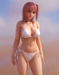 1girl 1girl 3d alluring bikini cleavage dead_or_alive dead_or_alive_6 dead_or_alive_xtreme_venus_vacation female_only honoka honoka_(doa) navel pink_eyes pink_hair radianteld side-tie_panties tecmo voluptuous white_bikini