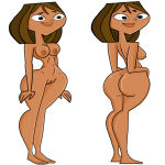 1girl 1girl 1girl accurate_art_style ass ass big_ass big_ass breasts courtney_(tdi) dark-skinned_female dark_skin feet female_only huge_ass huge_ass multiple_angles nipples nude nude_female pussy pussy rule34draw thick_thighs toes total_drama_(series) total_drama_island w_i_d_e white_background wide_hips