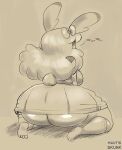 1girl big_butt bunny female furry mautisskunk