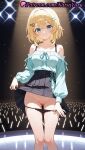 1girl 1girl 1girls ai_generated anime anime_style ass_visible_through_thighs audience bangs bare_shoulders big_breasts black_panties black_skirt blonde_hair blue_eyes blush breasts bust cleft_of_venus closed_mouth clothes_lift collarbone concert crossed_bangs crowd exhibitionism feet_out_of_frame female_focus female_only flashing glowstick hair_between_eyes hair_clips hair_ornament hairclip heart hentai high_quality high_res high_res high_resolution labia lifted_by_self long_sleeves looking_at_viewer medium_breasts medium_hair mem-cho natsuyoru off-shoulder_shirt off_shoulder oshi_no_ko paipan panties panties panty_pull patreon pleated_skirt public_indecency puffy_long_sleeves puffy_sleeves pulled_by_self pussy pussy ribbon shirt short_hair skirt skirt_lift smile solo_female spotlight stadium stage stage_lights standing thigh_gap thighs uncensored underwear voluptuous voluptuous_female