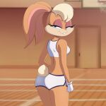 1girl bunny butt female furry lola_bunny mautisskunk