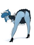 ass blushmallet lapis_lazuli lapis_lazuli_(steven_universe) looking_back maid_uniform steven_universe thong