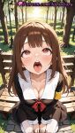 1girl 1girl 1girls 2025 ahegao ai ai_assisted ai_generated anime anime_style armband bangs bench big_breasts big_breasts black_dress blush bow breasts brown_hair bust cleavage collarbone day downblouse dress female_focus female_only from_above hentai high_quality high_res high_res high_resolution iino_miko kaguya-sama_wa_kokurasetai_~tensai-tachi_no_renai_zunousen~ lamppost long_hair long_sleeves looking_at_viewer looking_up medium_breasts natsuyoru neck_ribbon open_mouth oral_invitation outside pantyhose park park_bench patreon red_eyes red_ribbon ribbon saliva school_uniform seiza shuuchiin_academy_school_uniform sitting solo_female stable_diffusion teeth tongue tongue_out tree upper_teeth_only upturned_eyes uvula voluptuous voluptuous_female white_pantyhose