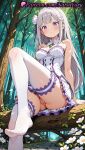 1girl 1girl 1girls 2025 ai ai_assisted ai_generated anime anime_style arm_support asian ass bangs bare_arms bare_shoulders big_breasts blunt_bangs blush braid breasts bust cleavage cleft_of_venus closed_mouth crown_braid day detached_collar dress dress_lift elf elf_ears emilia_(re:zero) feet female_focus female_only flower flowers foot_fetish foot_out_of_frame forest frills gem grey_hair hair_flower hair_ornament hair_ribbon hentai high_quality high_res high_res high_resolution juicy_butt knee_up leg_lift legs long_hair looking_at_viewer medium_breasts natsuyoru nature no_panties no_shoes outside patreon pointed_ears pointy_ears purple_eyes purple_hair purple_ribbon pussy pussy re:zero_kara_hajimeru_isekai_seikatsu ribbon rose silver_hair sitting soles solo_female stable_diffusion stockings strapless strapless_dress thighs toenails toes tree uncensored upskirt very_long_hair voluptuous voluptuous_female white_dress white_flower white_hair white_legwear white_rose white_thighhighs x_hair_ornament