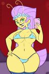 1girl 1girl 1girl 2d 2d_(artwork) 4k alien alien_girl alien_humanoid areola areola big_breasts bikini bikini_bottom bikini_top choker ear_piercing earrings eyebrows eyelashes eyeshadow female_focus female_only green_eyes grin hand_on_hip high_res high_res high_resolution lingerie long_hair looking_at_viewer nipple_bulge nipples partially_clothed phone pink_hair pointy_ears princess_mandie seductive seductive_eyes seductive_look seductive_smile selfpic smile smiling_at_viewer smooth_skin solo_female solo_focus stockings teenagebratwurst the_fairly_oddparents thick_thighs thighs thong thong_bikini thong_straps underwear voluptuous voluptuous_female wide_hips yellow_body yellow_skin