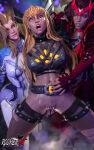 10:16 3_girls 3d 3d_(artwork) 4k belly belly_button blonde blonde_hair blush blush dagger dagger_(marvel) dagger_(marvel_rivals) female_focus female_pubic_hair females_only fit_female hand_on_pussy long_hair looking_at_another magik_(illyana_rasputin) magik_(marvel_rivals) marvel muscle muscle open_eyes open_mouth outside painted_nails partially_clothed patreon patreon_username pussy red_nails roosterart scarlet_witch scarlet_witch_(marvel_rivals) video_game yuri yuri