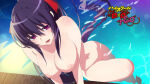 1girl akeno_himejima alluring big_breasts high_school_dxd naked_female nude_edit nude_female nude_filter pointy_chin pool poolside skinny_dipping swimming swimming_naked swimming_pool