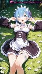 1girl 1girl 1girls 2025 ahegao ai ai_assisted ai_generated anime anime_style apron armpit arms_up bangs big_breasts black_dress black_sleeves blue_eyes blue_hair blush bow breasts bridal_garter bust cleavage clothing collar day detached_sleeves double_v dress feet_out_of_frame female_focus female_only flower flower_knot flowers forest frilled_apron frilled_dress frilled_sleeves frills grass hair_clips hair_flower hair_ornament hair_over_one_eye hair_ribbon hair_ribbons hairband heart heart-shaped_pupils hentai high_quality high_res high_res high_resolution legs long_sleeves looking_at_viewer looking_up lying maid maid_headdress maid_uniform medium_breasts natsuyoru nature neck_ribbon on_back open_mouth outside patreon pink_ribbon purple_ribbon re:zero_kara_hajimeru_isekai_seikatsu rem_(re:zero) ribbon roswaal_mansion_maid_uniform short_hair sitting solo_female stable_diffusion symbol-shaped_pupils teeth thighs tongue tongue_out tree upper_teeth_only v_over_eye voluptuous voluptuous_female waist_apron white_apron white_flower x_hair_ornament