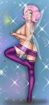 1girl a_kind_of_magic big_breasts cartoon fanart pinup willow