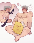  2026 adam_(skullgirls) besary censored femdom hands_tied high_heels male male_focus masturbation muscular_male short_hair skullgirls sweat thought_bubble 