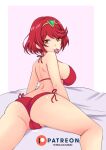 1girl 1girl 1girl alluring ass big_breasts bikini female_only heroine looking_at_viewer milf nintendo noboru_revista pyra red_bikini sideboob swimsuit tagme xenoblade_(series) xenoblade_chronicles_2