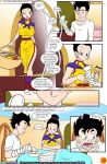 1boy 1girl breasts chichi comic dragon_ball dragon_ball_z drah_navlag nipples penis son_goten