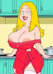  american_dad erect_nipples francine_smith massive_breasts no_bra stockings thighs 