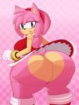 1girl accessory amy_rose anthro ass bedroom_eyes big_ass big_breasts bracelet breasts bubble_butt clothed clothing countershade_arms countershade_face countershading dat_ass dress eulipotyphlan eyelashes fromariels gloves green_eyes hair hair_accessory hair_ornament hairband handwear hedgehog huge_ass jewelry looking_at_viewer looking_back looking_back_at_viewer mammal multicolored_body multicolored_face multicolored_skin pink_body pink_eyes pink_skin rear_view seductive seductive_look seductive_smile sega sexy sexy_ass sexy_body short_hair short_tail sideboob solo_focus sonic_(series) sonic_the_hedgehog_(series) tail tan_body tan_countershading tan_skin thicc thick thick_ass thick_thighs thighs two_tone_body two_tone_face two_tone_skin white_gloves white_handwear