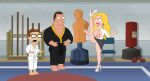 american_dad big_breasts breasts_out erect_nipples francine_smith glasses gp375 leg_lift no_bra no_panties shaved_pussy steve_smith thighs