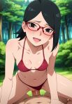 blush boruto:_naruto_next_generations cowgirl_position naruto sarada_uchiha spread_legs tagme