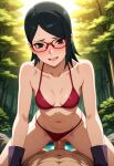 blush boruto:_naruto_next_generations cowgirl_position naruto sarada_uchiha spread_legs tagme