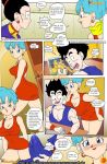 1boy 2_girls breasts bulma_brief chichi comic dragon_ball dragon_ball_z drah_navlag multiple_girls nipples penis son_goten