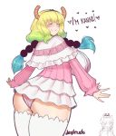 1girl alternate_costume ass big_ass cosplay impossible_clothes kanna_kamui kanna_kamui_(cosplay) kobayashi-san_chi_no_maidragon miss_kobayashi's_dragon_maid panties quetzalcoatl_(dragon_maid) revealing_clothes underwear