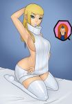  2girls big_breasts breasts emma_frost female female_only jean_grey marvel skottichan_(artist) sweater tease virgin_killer_sweater x-men yuri 