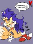 age_difference anthro big_veins deepthroat forced forced_oral furry huge_dick miles_"tails"_prower oral sega sex sonic_the_hedgehog stand_fucking taillove_(artist) testicles yaoi