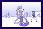 1girl anthro breasts canine clothed clothing female/female group humanoid humanoid_on_humanoid lagomorph male mammal masturbation milf mostly_nude nekuzx not_furry_focus parent penile_masturbation penis public public_nudity pussy scalie sex sibling tribadism