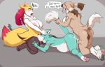 1boy 2018 2girls 4_fingers 6my ahegao all_fours anal anthro ass blue_fur blush braixen breasts brown_fur canine caprine cum cum_in_ass cum_in_mouth cum_in_orifice cum_inflation dialogue dog ear_grab eye_roll fan_character fellatio forced fox fur fur_markings furry futa_on_male futanari goat group_sex highres hooves horn hybrid inner_ear_fluff kneeling large_breasts looking_pleasured male mammal mane markings nintendo nude open_mouth oral penis pokémon pokémon_(species) red_fur ribbons roflfox sally_hazel seraphine_(roflfox) sex speech_bubble spitroast stick stomach_bulge tail_grab teeth testicles text thigh_grab threesome throat_bulge video_games yellow_fur