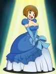 1girl big_breasts breasts cleavage dress female female_only grimphantom kill_la_kill mako_mankanshoku mankanshoku_mako princess smile solo tiara