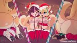 136 2018 anthro blush breasts butt canine christmas clothed clothing clothing_lift collar dildo dog duo eipril female furry hat holidays kneeling leash legwear mammal masturbation nipples no_sound pawpads penetration pink_eyes pussy pussy_juice santa_hat sex_toy shiba_inu shirt shirt_lift stockings vaginal vaginal_masturbation vaginal_penetration webm