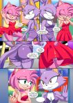 1girl amy_rose ass bbmbbf blaze_the_cat burning_love female female_only mobius_unleashed palcomix sega sonic_(series) sonic_the_hedgehog_(series) yuri