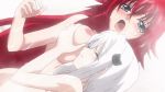 2girls big_breasts blush breast_grab breasts closed_eyes completely_nude female female_only gif groping high_school_dxd multiple_girls nude red_hair rias_gremory screen_capture smile tnk_(company) toujou_koneko water wet white_hair yuri