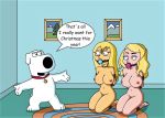  ball_gag big_boob_june bondage breasts brian_griffin creek_12 erect_nipples family_guy jillian_wilcox kneel the_cleveland_show thighs 