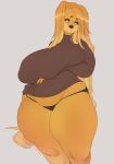  1girl 2018 anthro big_breasts breasts canine cherrikissu clothing digital_media_(artwork) dogmom_(cherrikissu) furry huge_breasts looking_at_viewer mabel_(cherrikissu) mammal original thick_thighs 