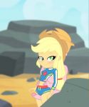 applejack_(eg) ass beach bent_over big_macintosh_(eg) blush brother_and_sister clothed_sex cum cum_in_pussy cum_inside cumshot doggy_position ejaculation equestria_girls from_behind fucking green_eyes groping humanized incest mlp moaning my_little_pony my_little_pony_friendship_is_magic outside ponetan pussy rubbing_pussy shirt_lift sound sumata swimsuit thigh_sex vaginal waist_grab webm