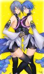 aqua_(kingdom_hearts) big_breasts blue_eyes blue_hair breast_press breasts dual_persona evil_persona female good_persona kingdom_hearts selfcest symmetrical_docking yuri