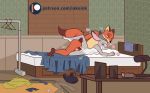 1girl 2018 anthro bed bedroom breasts canine disney featureless_breasts fox furry gif inkeink inside interspecies judy_hopps lagomorph loop lying male male/female mammal nick_wilde nude on_bed orgasm patreon predator/prey rabbit sex spoon_position spooning zootopia